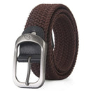 Men's Belt Casual Woven Elastic Belt Outdoor Sports Women's Belt No Need for Punching Climbing Work Belt For Men Women Fashion