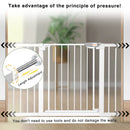 UBRAVOO Baby Gate for Doors and Stairs, Height 100 cm, Safety Pet Gate,  Automatic Closure, Triple Locking, JLB-MD01