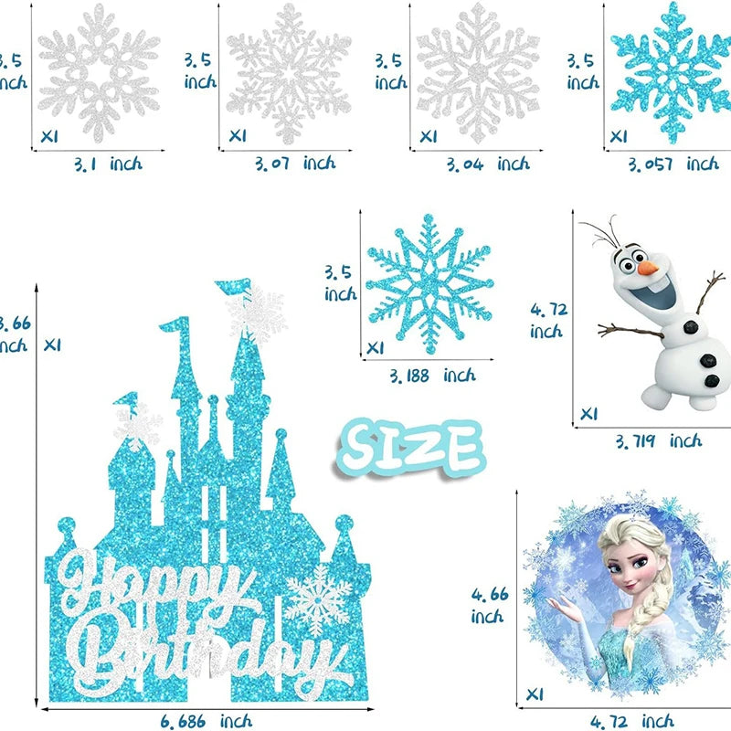 Frozen Anna Elsa Princess Birthday Party Decorations Kids Disposable Tableware Plates Cups Napkins Balloons Baby Shower Supplies