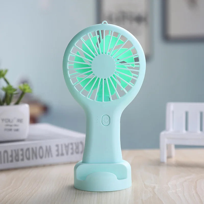 Electric Fan Portable Fan Mini Handheld Usb Rechargeable Handheld Small Pocket Fan for Home Outdoor Travel Camping Air Cooler