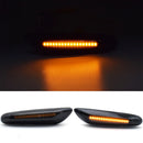 2Pcs Dynamic Side Marker Flowing Lights For BMW E46 E90 E83 E X1 X3 Car Styling Led Side Indicator Turn Signal Light Smoked Lens