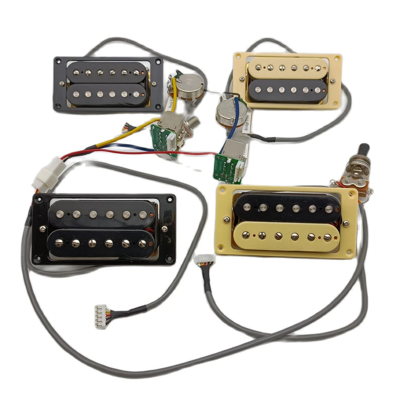 Upgrade Coil Split Humbucker Guitar Pickups Push Pull Circuit Board Wring Harness Guitars Parts