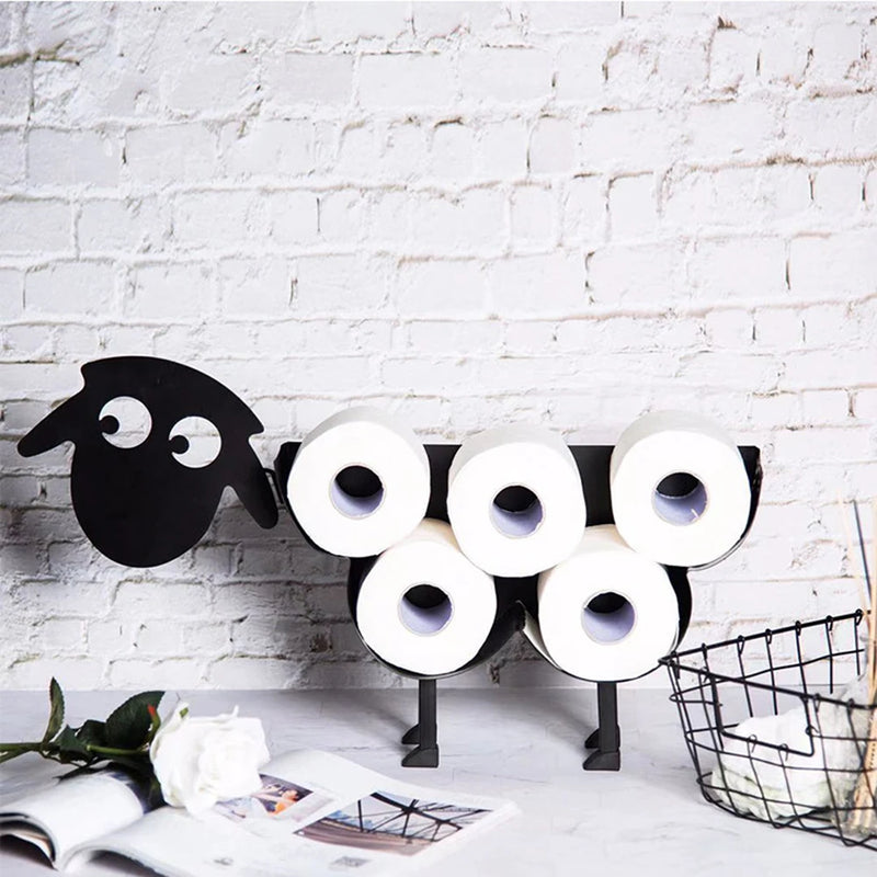 Cute Sheep/Puppy Toilet Paper Holder Bathroom Tissue Storage Box Bathroom Accessories Kitchen Roll Stand Rack Bathroom Decor