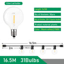 9M/26M Festoon LED Globe String Light Fairy LED G40 Outdoor For Christmas Party Garden Decor Garland Lamp Street Patio Backyard