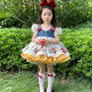 Spanish Bow Snow White Princess Dress Girls Lolita Vestido Children Birthday Eid Easter Party Ball Gown Kids Lace Boutique Cloth