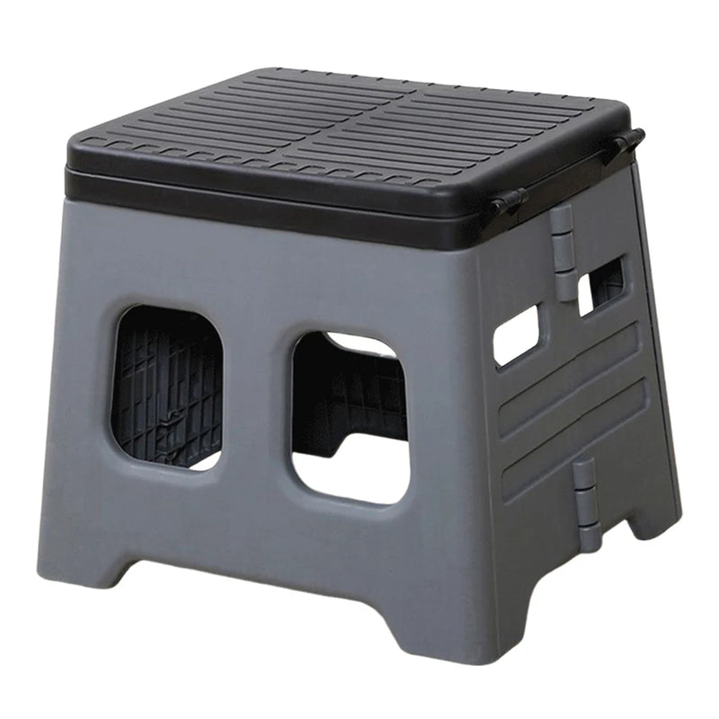 Portable Camping Toilet with Lid Portable Folding Toilet Multifunctional Foldable Outdoor Camp Toilet for Adults