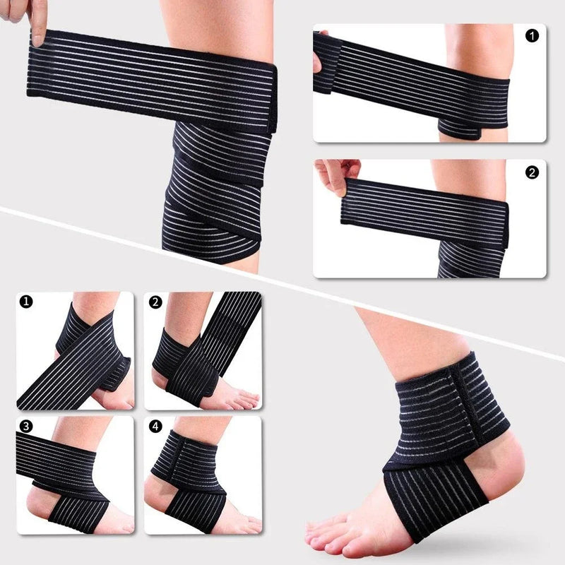 Elastic Calf Compression Bandage Leg Compression Sleeve for Men and Women, Compression Wraps Lower Legs for Stabilising Ligament