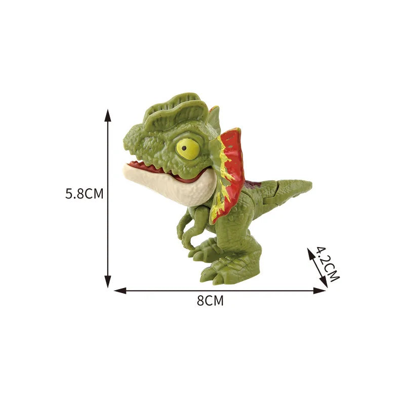 Jurassic Biting Finger Dinosaur Animals Model Toy Movable Joints Simulation Tricky Chameleon Hippo Kids Birthday Christmas Gifts