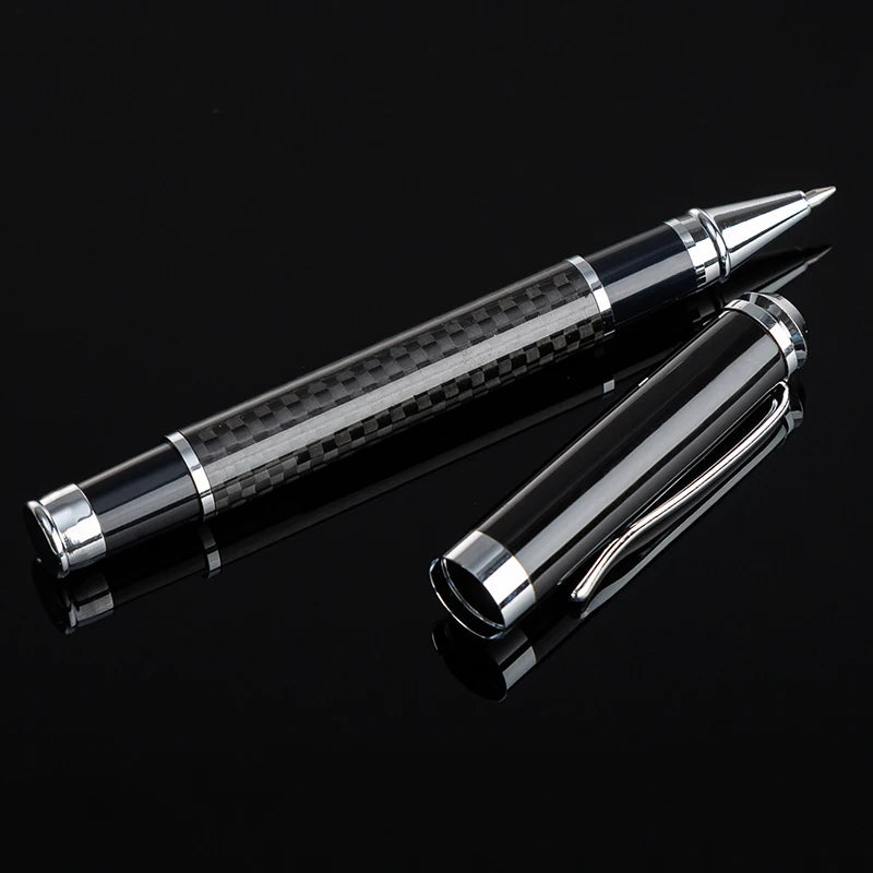 Brand Carbon Fiber Metal Roller Ballpoint Pen Business Men Signature Gift Writing Pen Buy 2 Send Giift