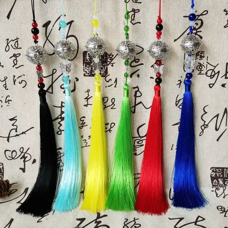 MO DAO ZU SHI Key Tassels Jiang Cheng Wei Wuxian Tassel DIY Anime Fringe Butterfly Bell Jewellery Pendant Keychain Accessories