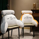 Bed Rest Reading Pillow with Arm Support Cartoon Print Detachable Backrest Support Sofa Couch Pillow Cushion