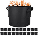 5-20Pcs Vegetable/Flower/Plant Grow Bags 5 Gallon Thickened Non-Woven Felt Fabric Planter Flower Pot with Handles