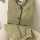 Coral Velvet Pajamas Women Autumn and Winter Long-sleeved Pants 2 Piece Set New Padded Thickened Flannel Homewear Clothing Suit