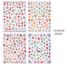 3/4/7pcs 3D Autumn Winter Nail Art Stickers Pumpkin Maple Leaves Squirrel Rabbit Flowers Decal For Thanksgiving Day Manicure DIY