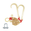 SucceBuy G80 V Towing Bridle Chain Towing with 15" J & Grab Hooks Transport Tow Chain Bridle for Flatbed Truck Wrecker Recovery