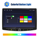 ESSGOO Android 14 4+64G Carplay Car Stereo Radio 1 DIN 10.1" Rotatable Screen GPS NAVI RDS w/ Microphone Knob Colorfull Button