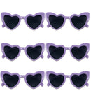 8pcs/6pcs Bachelorette Hen Party Sunglasses Black Heart Shaped Glasses Bride To Be Bridesmaid Gifts Wedding Bridal Shower Decor
