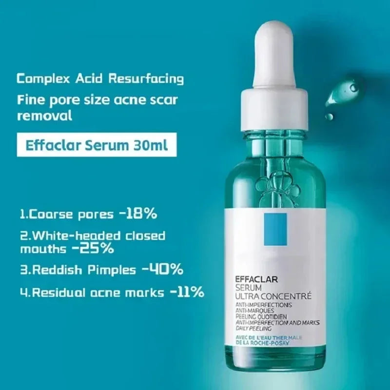 Effaclar Serum Niacinamide 10 RETINOL B3 HYALU B5 VITAMIN C10 for Bright and Radiant Skin and Pore Minimizing, Made in France