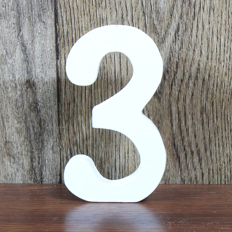 8 CM Letras Decorativas Grandes White Wooden Letters Home Decor Wedding Decoration DIY Personalised Name Design Free Standing