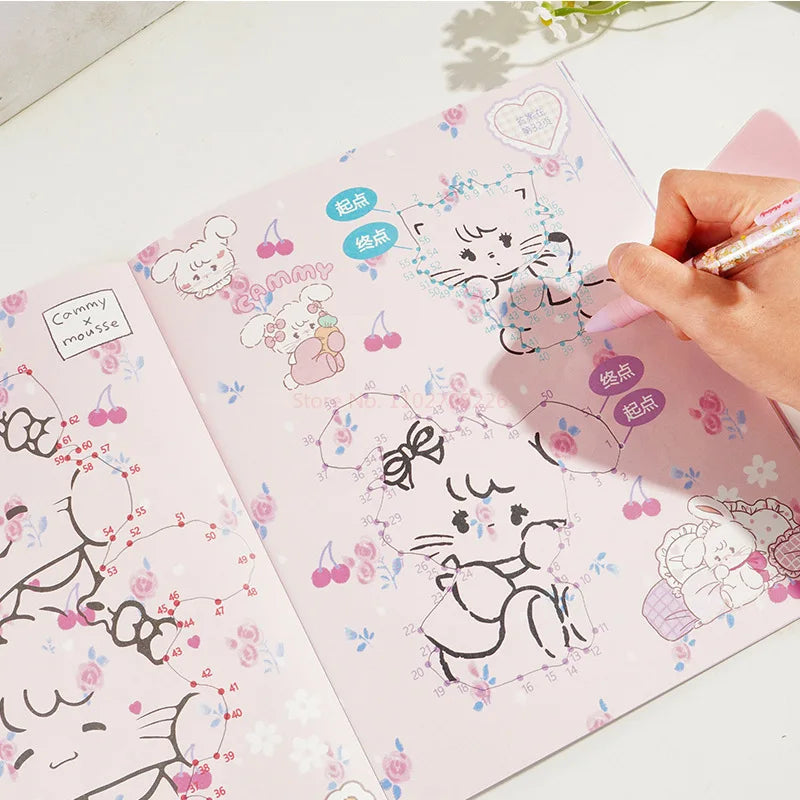 New Cartoon Mikko Diy Notebook Kawaii Coil Makeup Book Fun Stickers Quiet Book Puzzle Game Children's Gifts Stationery Wholesale