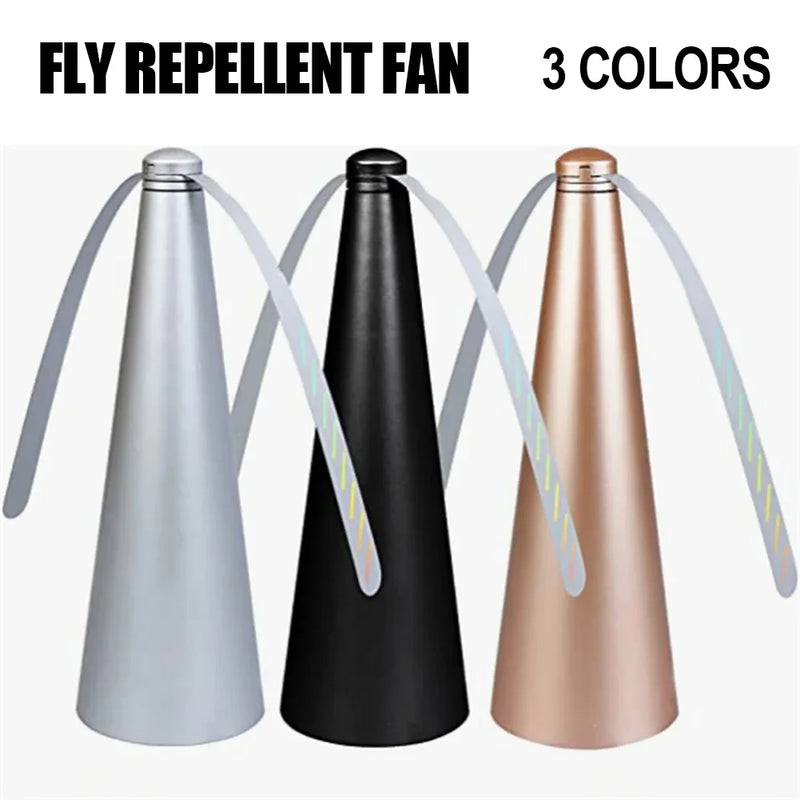 1Pcs Portable Fly Fans for Tables Scare Off Flies Wasps Bees Bug Silent Fan for Home Restaurant Party