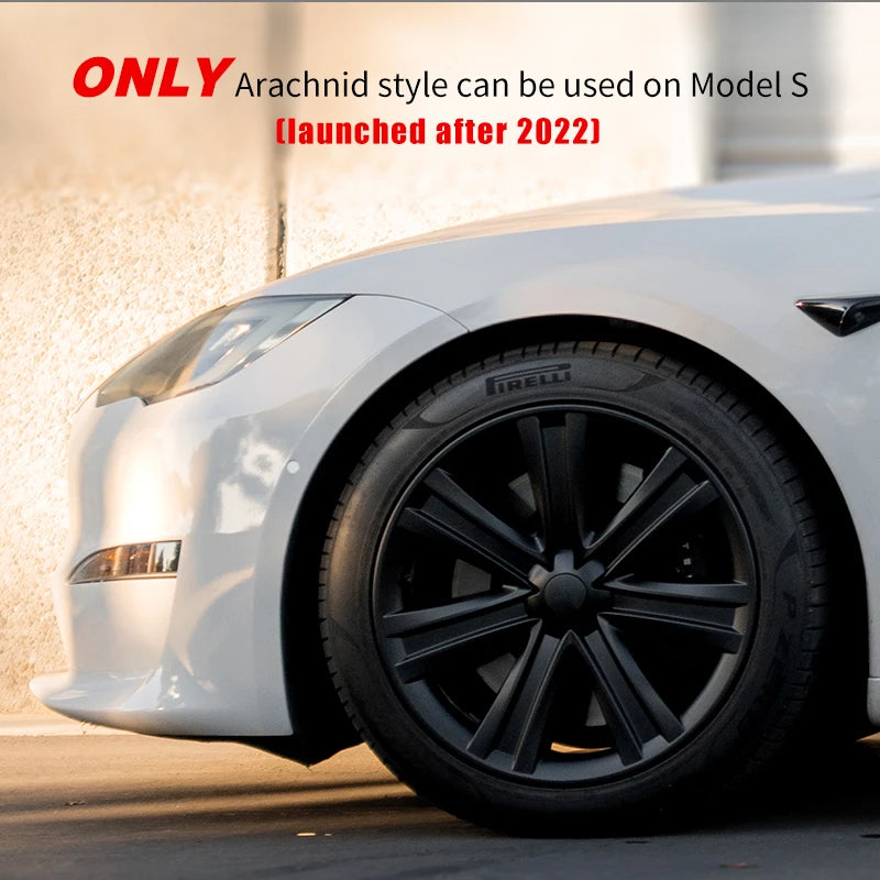 4PCS Hubcap Design for Tesla Model S（2022-2024）/Model Y （2020-2024）19 Inch Wheel Cover Performance Full Rim Hub Cover Accessorie