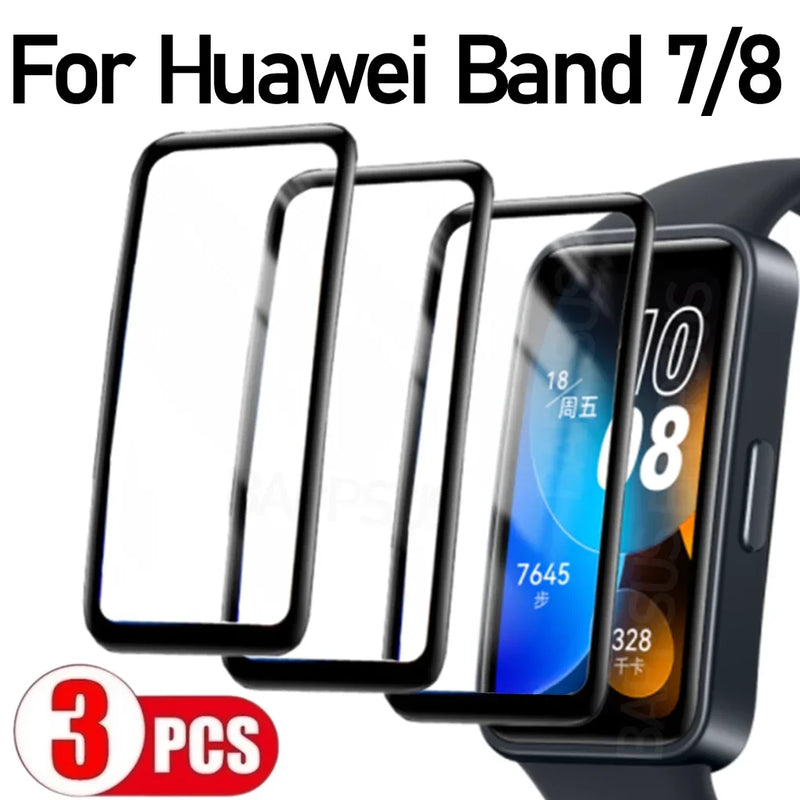 Band8 Band7 3D Curved Screen Protector For Huawei Band 8 7 Soft Anti-scratch Protective Film For Huawei Band7 Band8 Not Glass