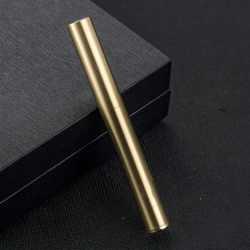 Brass Kerosene Nunchakus Lighters Windproof Mini Retro Grinding Wheel Ignition Flint Free Fire Men Smoking Toy Gift 2024 New