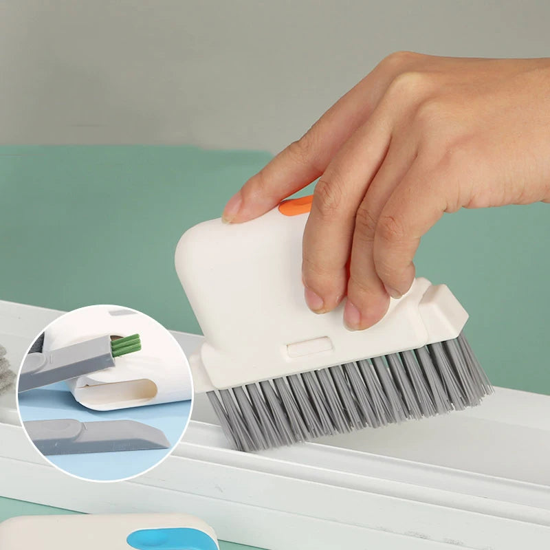 Window Groove Cleaning Brush Windows Slot Cleaner for Door Floor Gap Kitchen Stove Brush 3 In 1 Household Cleaning Tools Kit