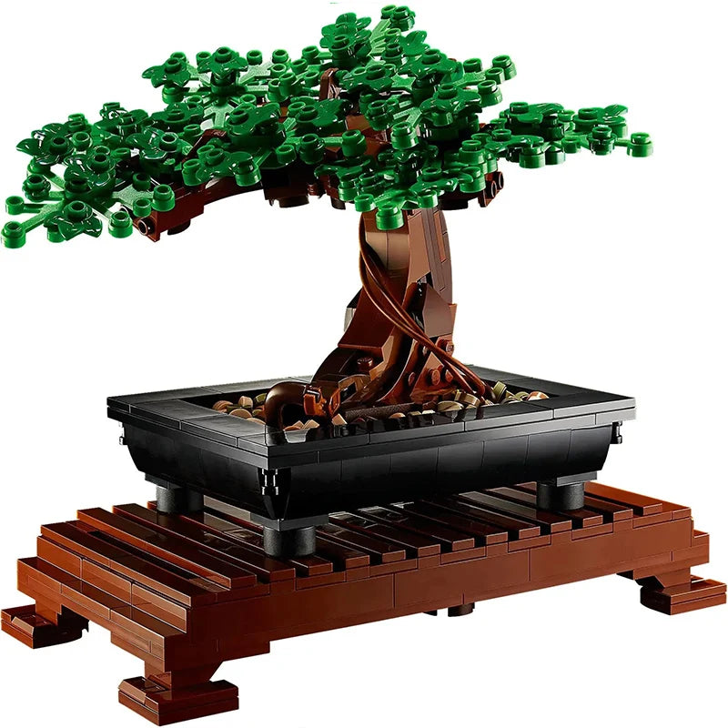 Bonsai Tree Flower Bouquet Perpetual Building Block Bricks Model Home Decoration Plant Potted Gift Kids Set Compatible 10281