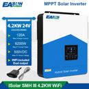 EASUN POWER Hybrid Solar Inverter 6.2KW 4.2KW 3.2KW 2.2KW Pure Sine Wave MPPT 12V 24V 48V 220v Solar Charger Power Home Inversor