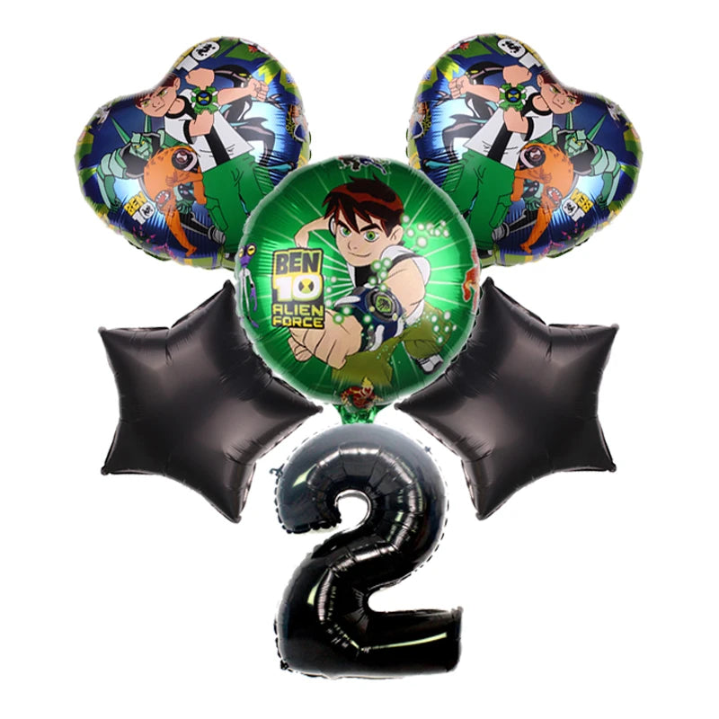 Ben-10 Party Decoration Balloon Cartoon Huge Boy Round 18 inch Balloon Birthday Party Supplies Kids Favor Baby Shower Gift