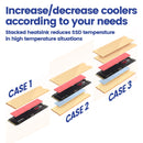 JEYI Copper M.2 HeatSink, 3pcs 2280 SSD Copper Cooler Solid State Disk Radiator with Thermal Silicone Pad for Laptop Desktop