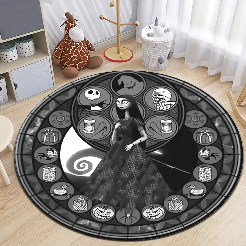 The Nightmare Before Christmas HD Printed Round Carpet.exquisite, Living Room,bedroom,sofa,entry Door Mat.table,chair,gift,Rug