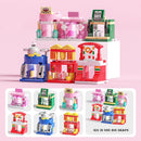 DIY Architecture Store Street View Food House Building Blocks Kit Girls Bricks Classic Movie Model Kids Toys For Children