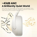 HAYLOU S30 Wireless Bluetooth 5.4 Headphones 43dB Adaptive Noise Cancelling Headsets 40mm Dynamic Driver 80H Playtime Earphones