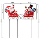 Christmas Decorations Outdoor Yard,Garden Metal Stakes with Solar LED Lights,Santa Claus,Elk,Perfect for Outdoor Lighted Holiday