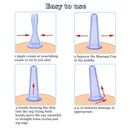 Silicone Vacuum Cupping Massage Jars Anti Cellulite Massage Facial Suction Cups Face Neck Lift Skin Scraping Guasha Anti Wrinkle