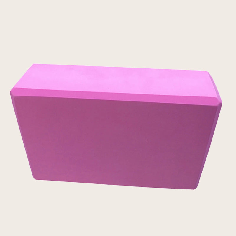 High Density Yoga Blocks -Firm EVA Foam Bricks - Gymnastics Block for Muscle Pain and Stress Pink