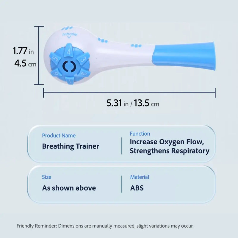 Breathing Trainer Upgraded Ver with Independent Adjustable Resistance Levels for both Inhalation and Exhalation Improved, Two Mo