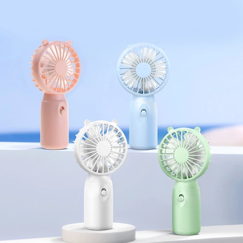 Travel Portable Fan Handheld Mini Fan AA-Battery Powered Super Mute Cooling Fan