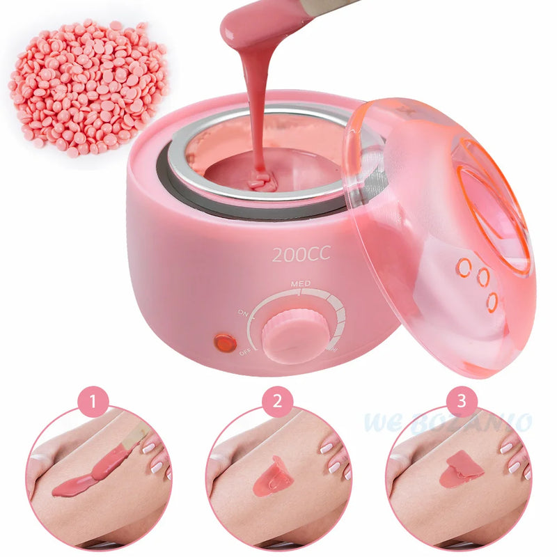 Hair Removal Machine Wax Heater Depilatory Epilator Wax-melt Waxing Kit Paraffin Heater Wax Beans Bead Heating Machine