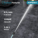 YOFIDRA 220Bar Brushless Electric High Pressure Car Washer Gun 3 Gear Water Spray Gun Household Garden Tools For Makita Battery