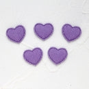 50pcs 21x25/32x37mm Padded Corduroy Fabic Heart Appliques for DIY Hat Clothes Leggings Sewing Supplies Headwear Decor Patches