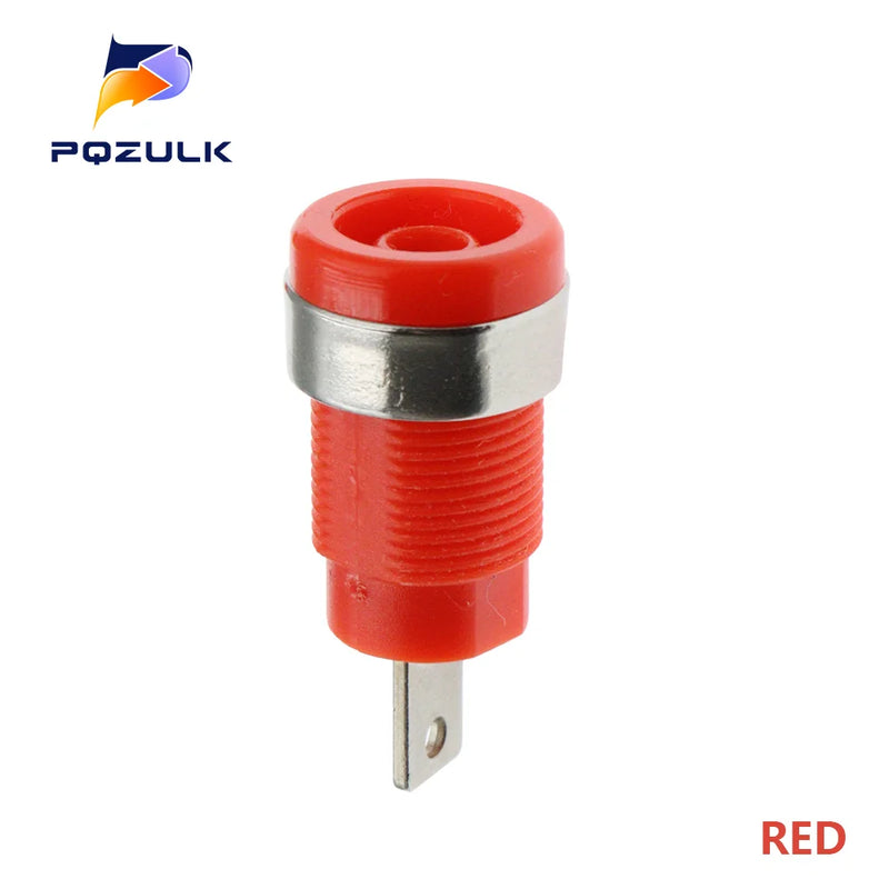 5PCS 4MM Banana Plugs Female Jack Socket Plug Wire Connector 5 Colors Each 1PCS Multimeter Socket Banana Head Female