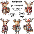 Mangocraft Merry Christmas Reindeer Cutting Dies Clear Stamp DIY Scrapbooking Metal Dies Silicone Stamp For Cards Albums Decor