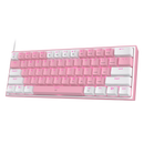 Redragon K617 Fizz 60% Wired RGB Gaming Keyboard, 61 Keys Hot-Swap Compact Mechanical Keyboard Red Switch