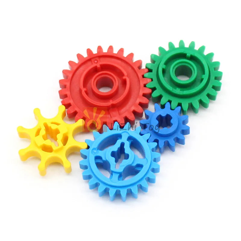 MOC Techncial Gear Tooth Parts Differential Housing 65413 65414 69761 69762 Kit Building Blocks Car Brick with Clutchs Toys