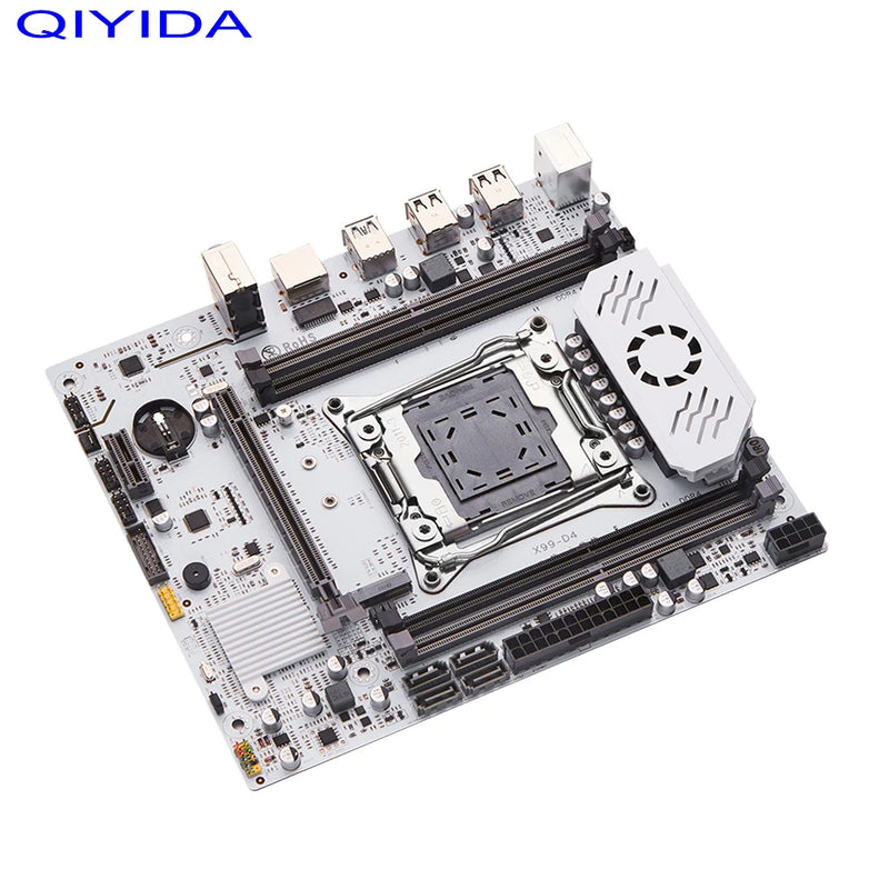 QIYIDA X99 Motherboard Set LGA 2011-3 Kit Xeon E5 2650 V4 CPU Processor With 16GB DDR4 ECC RAM Memory SSD NVME M.2 X99 C612 chip