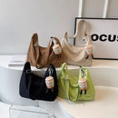 Women Japan Style Hobo Crossbody Bag Large Capacity Ins Style Versatile Embroidery Shoulder Bag Waterproof Commuter Bag